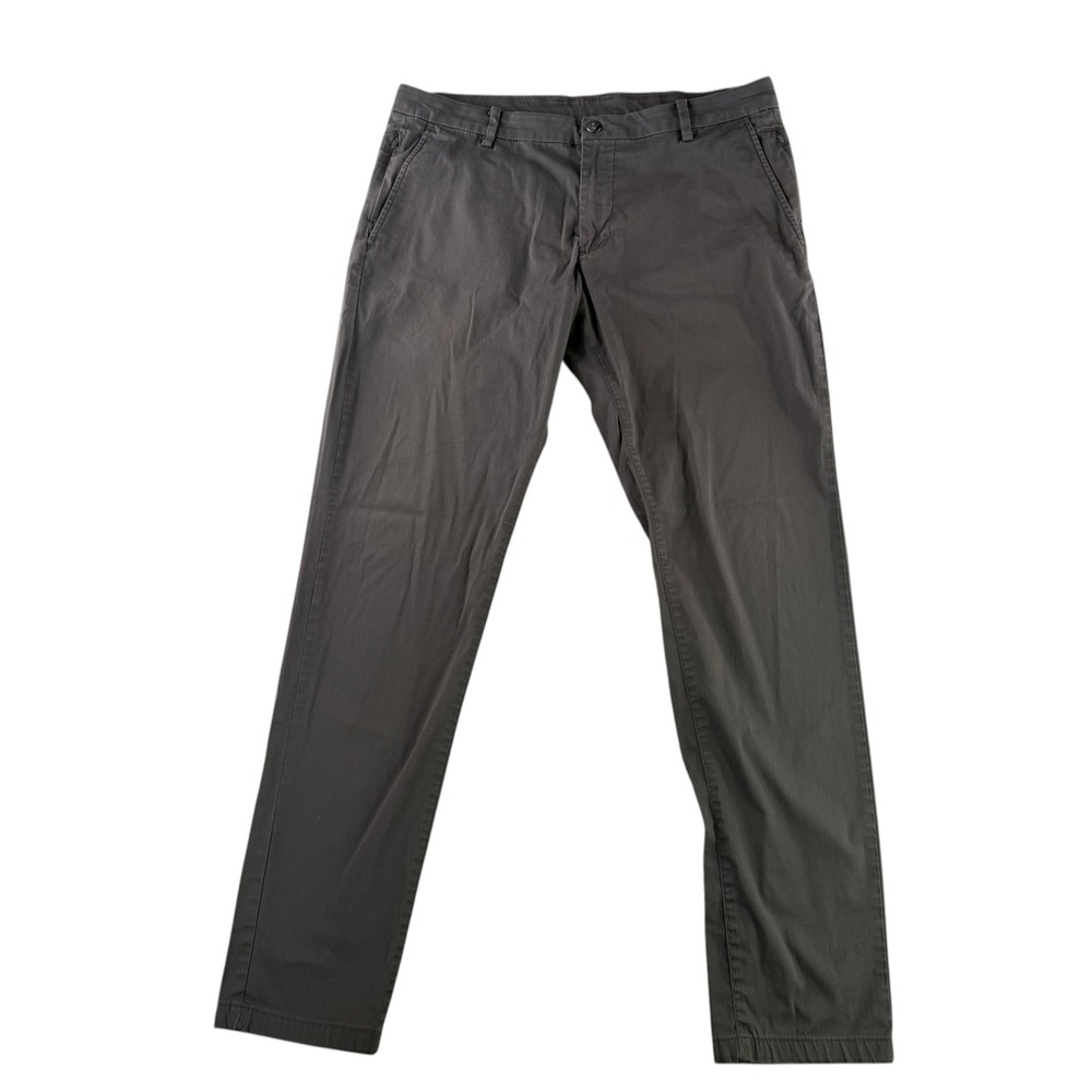 Birddogs Pants Mens 36x34 Dark Gray Slim Fit Stretch Unlined Chino Casual 10386